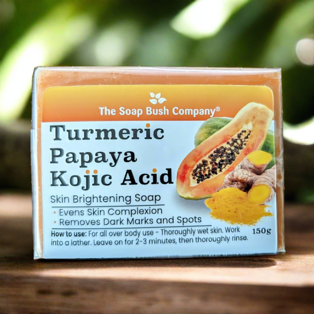 The Soap Bush Company Kojic Acid Skin Lightening Soap, Lightens Skin Complexion, Helps Control Hyperpigmentation, kojie san kojic soap, kojie san skin brightening soap, marie france Real Kojic Acid Soap (Maximum Strength) kojic acid soap, skin lightening, skin brightening, hyperpigmentation, turmeric, papaya, all over body use, soapbushco, soap bush co,Clore Beauty Supply,Hair Mall, BSW, Rex, BCI, JNK, Mama Cee Beauty Supply, Miami Beauty Supply, Ricom, Hera Beauty Supply, best kojic acid soap