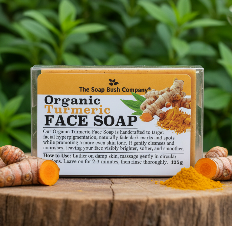 Organic Turmeric FACE SOAP - Targets Facial Hyperpigmentation